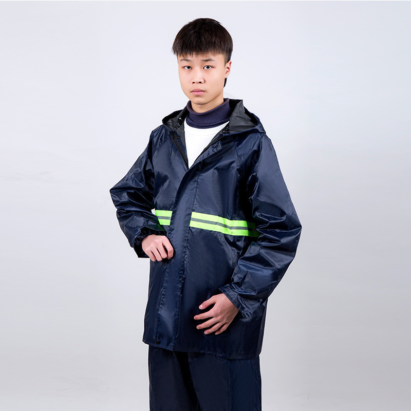 レインウェア 反射ライン付き上下セット防水レインスーツ