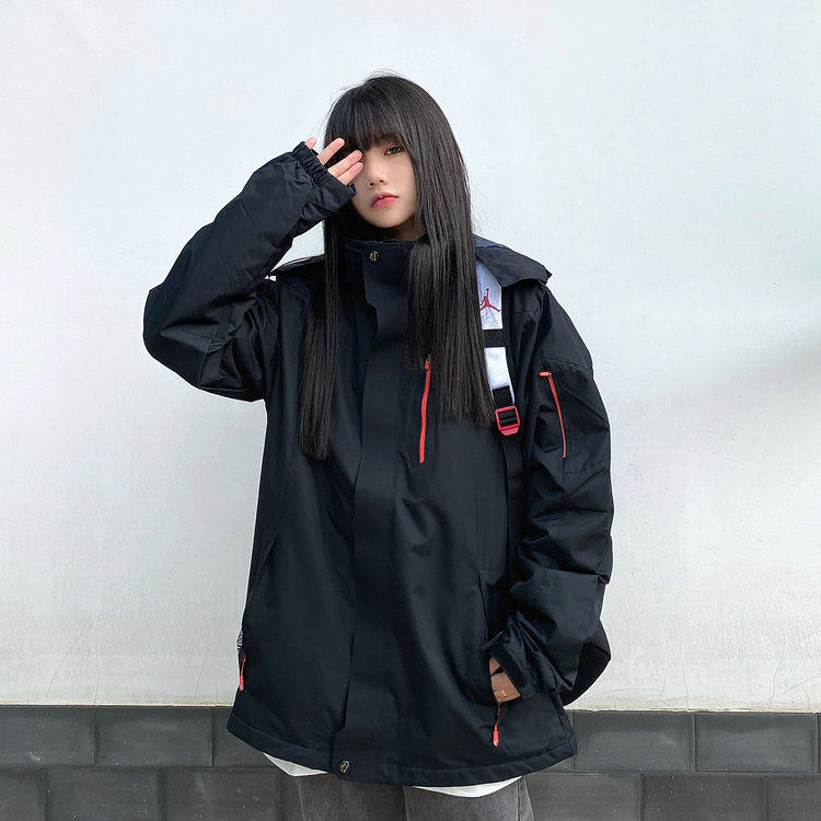 レインウェア 多機能ポケット付きゆったりフード雨具ジャケット