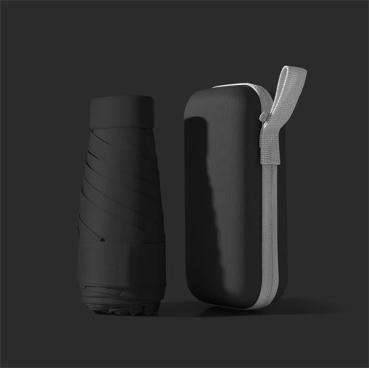 折りたたみ傘 晴雨兼用カプセル傘 六つ折り平角日除け傘