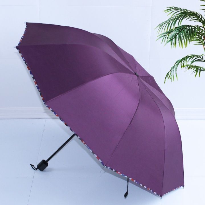 折りたたみ傘 縁取り配色が可愛い軽量コンパクト折りたたみ傘