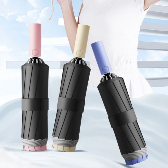 折りたたみ傘 遮光率99.9%加厚黒塗層折りたたみ日傘