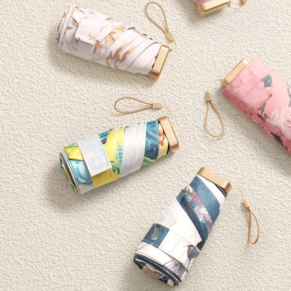 コンパクト折りたたみ傘 晴雨兼用 軽量携帯便利