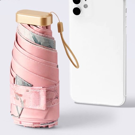 コンパクト折りたたみ傘 晴雨兼用 軽量携帯便利