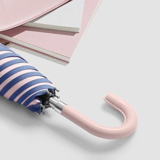 折りたたみ傘 花柄ストライプ柄晴雨兼用折りたたみ傘　コンパクト設計