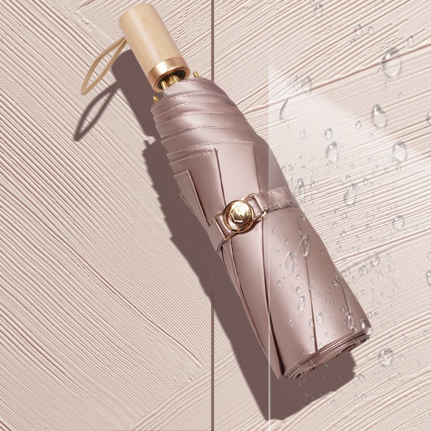 折りたたみ傘 上品な金具装飾が映える晴雨兼用