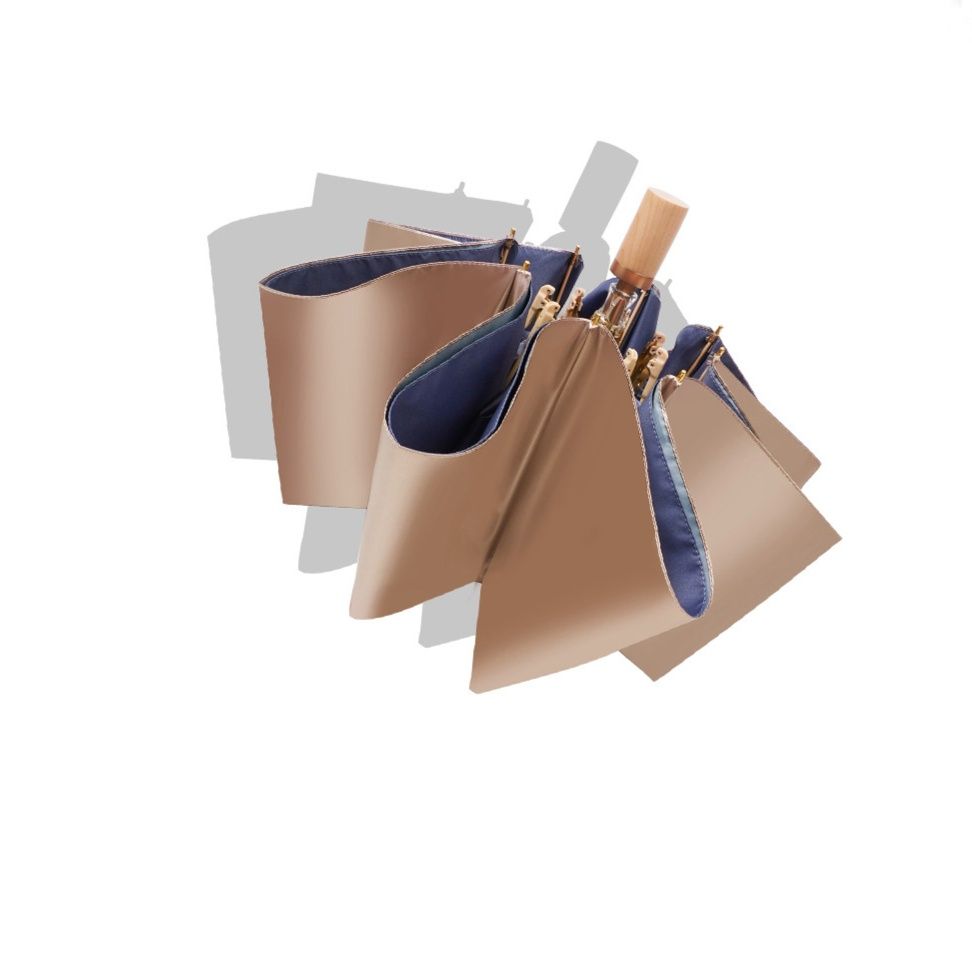 折りたたみ傘 上品な金具装飾が映える晴雨兼用