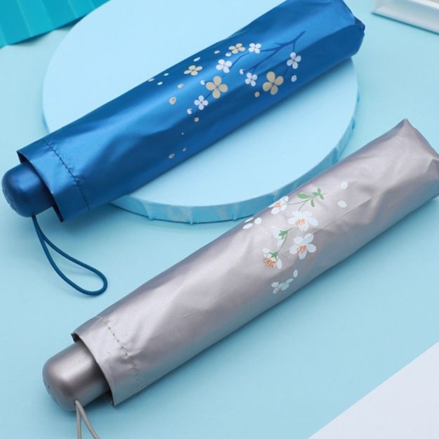 折りたたみ傘 小花柄刺繍の軽量折りたたみ晴雨兼用傘