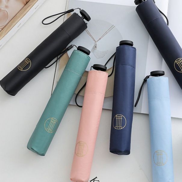 折りたたみ傘 円形ロゴ刻印シンプル軽量折りたたみ傘