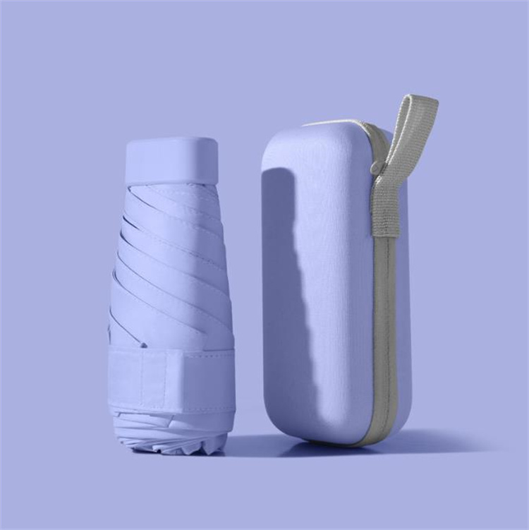 折りたたみ傘 晴雨兼用カプセル傘 六つ折り平角日除け傘