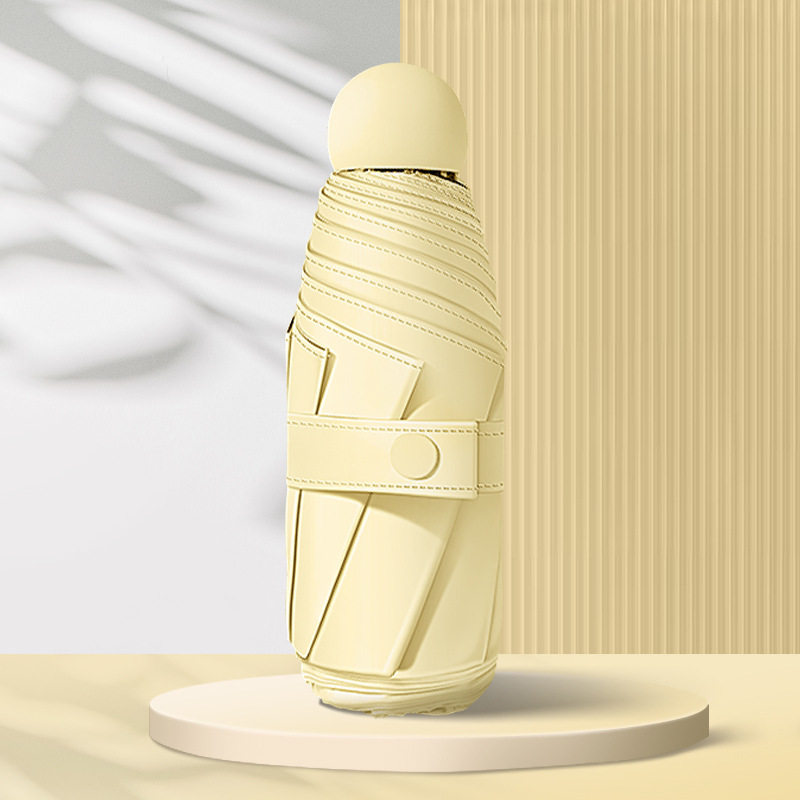 折りたたみ傘 丸型持ち手カプセル型折りたたみ傘