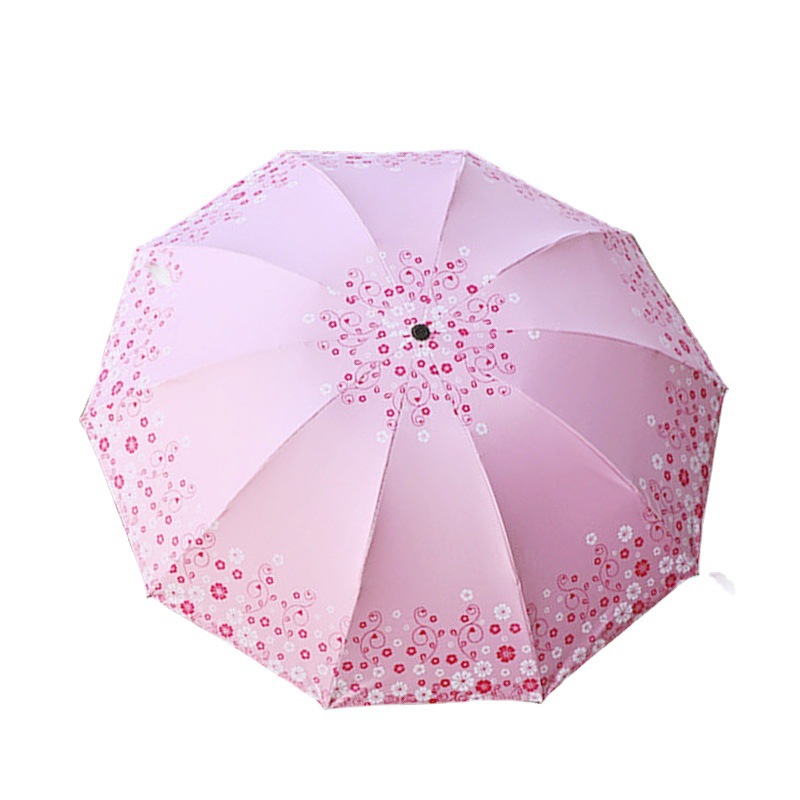 折りたたみ傘 小花柄グラデーション晴雨兼用折りたたみ傘