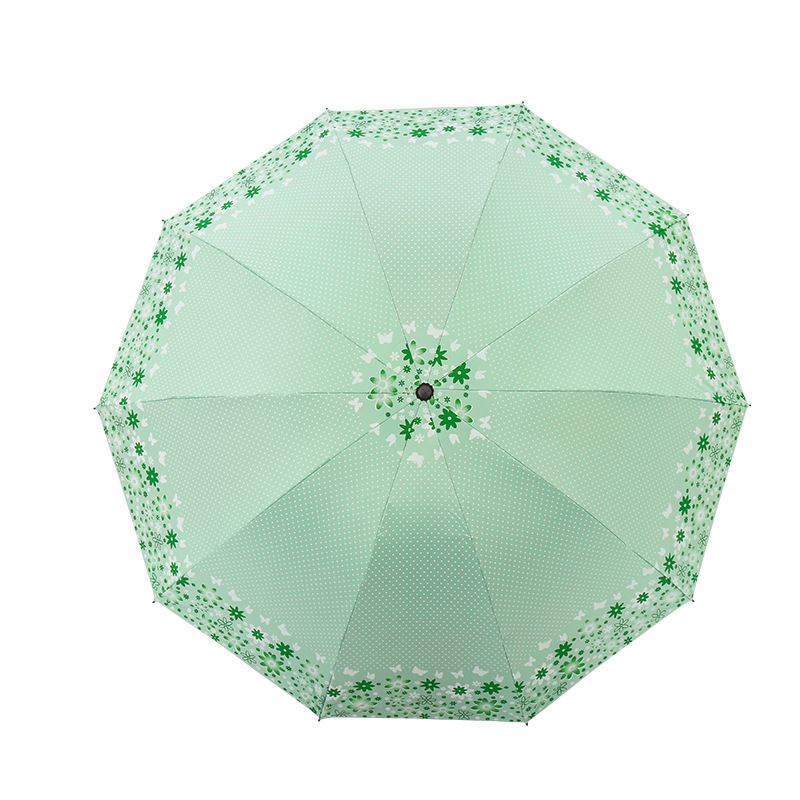 折りたたみ傘 花柄とドット模様の可愛い折りたたみ傘