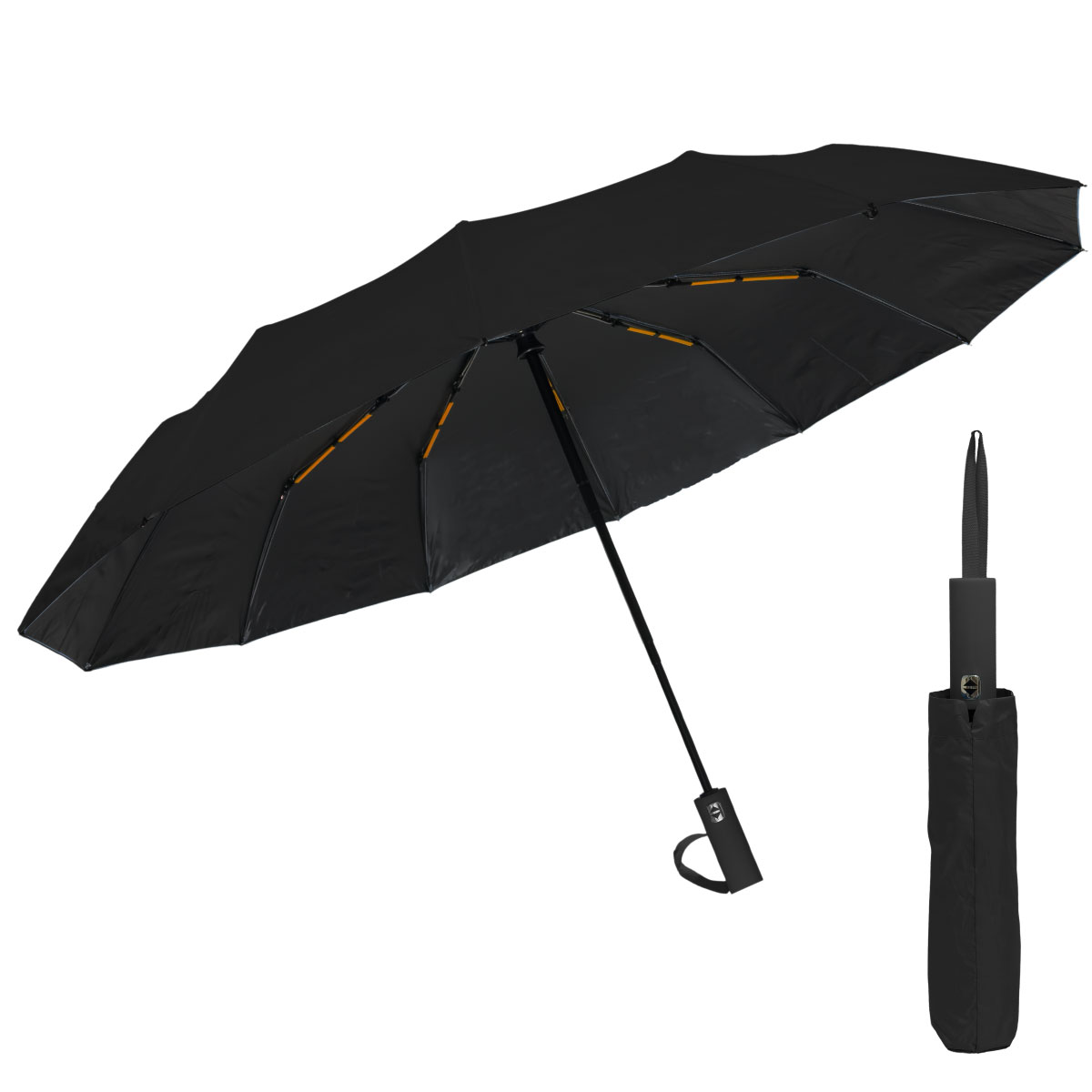 大きい晴雨兼用日傘 強風対応24本骨 完全遮光折りたたみ傘