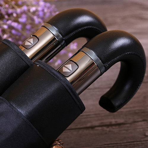 折りたたみ傘 木製ハンドル十本骨高級折りたたみ雨傘