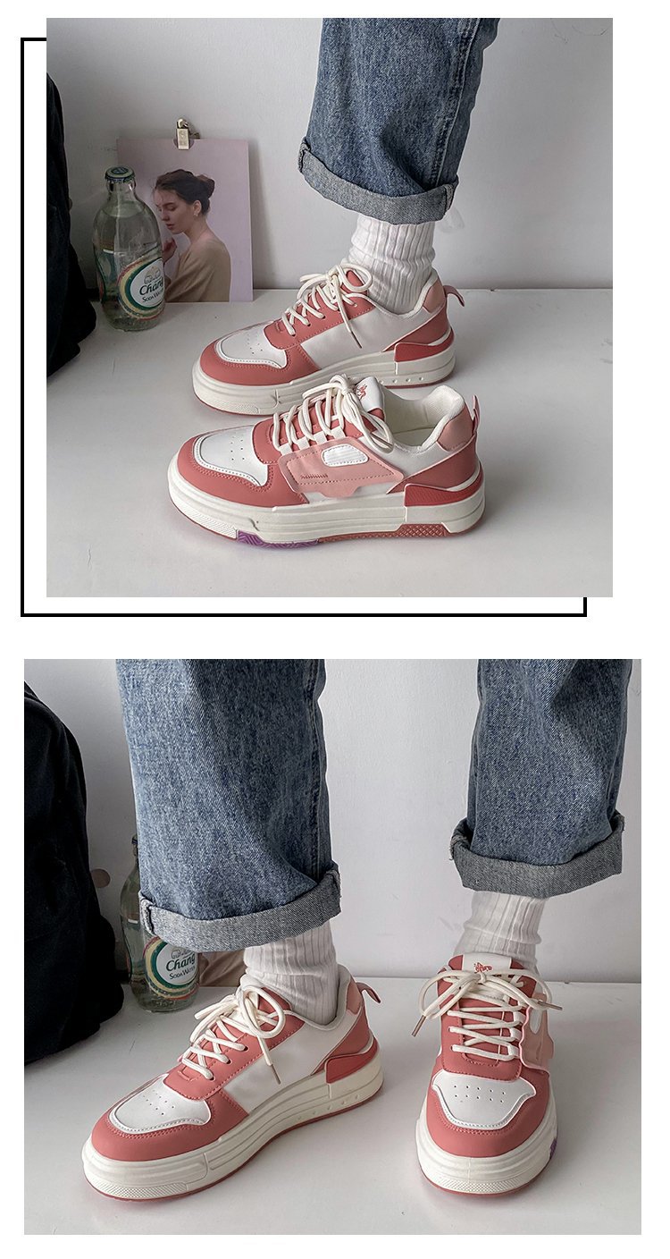 女性用通気性ランニングシューズ凸凹ソール弾力紐靴