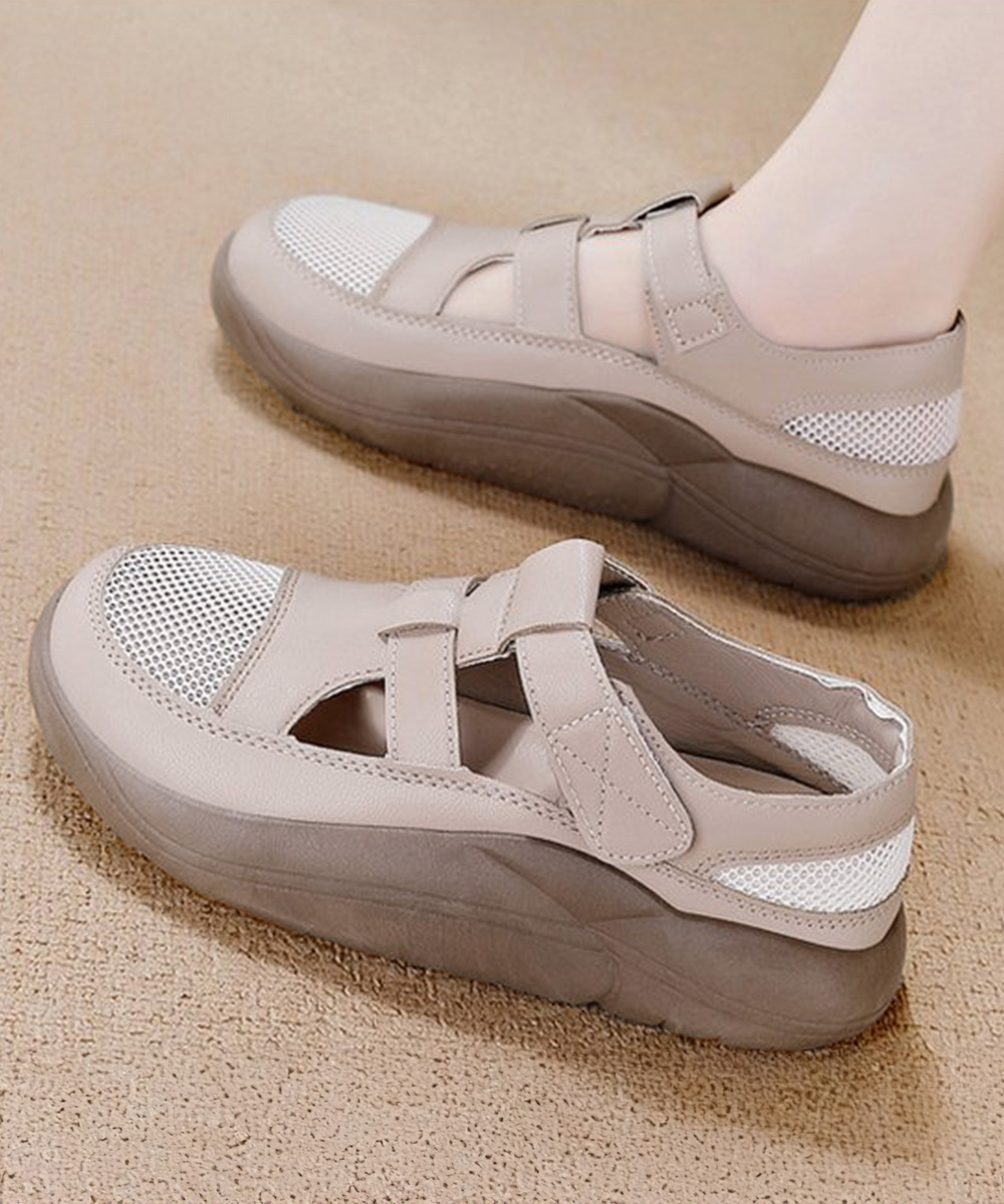 ランニングシューズ 軽い厚底メッシュスニーカーサンダル 韓国風