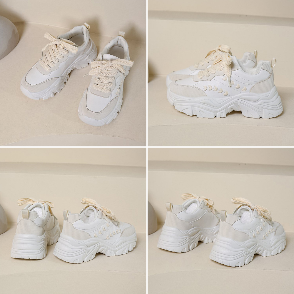 厚底ダッドスニーカー 美脚ランニングシューズ