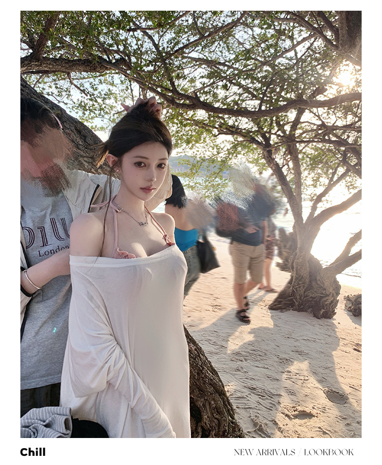ラッシュガード 優美なシルエット ワンピース水着