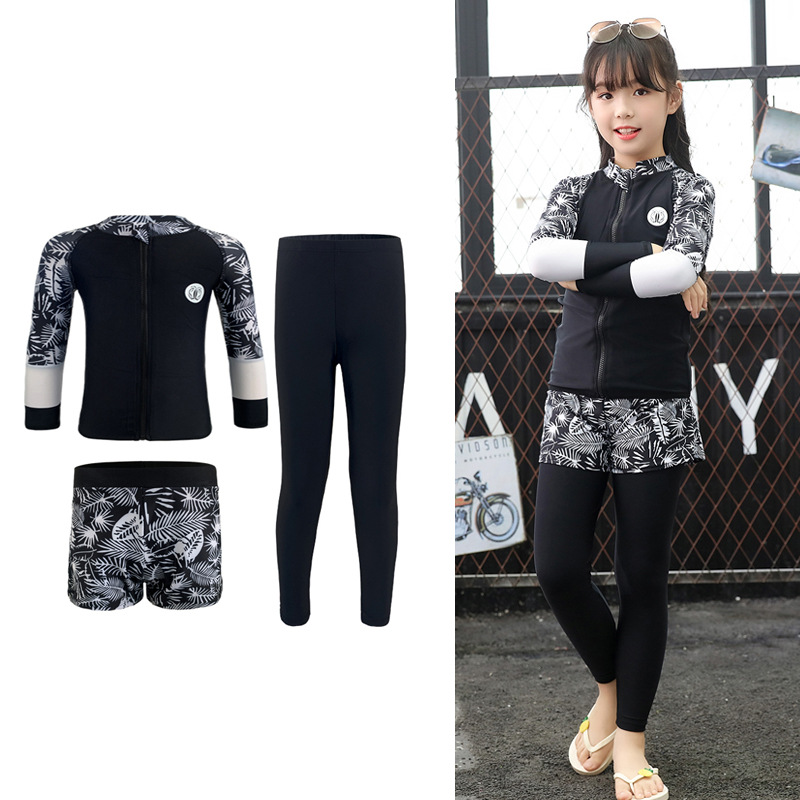 ラッシュガード ラッシュガード 南国リーフ キッズ水着セット