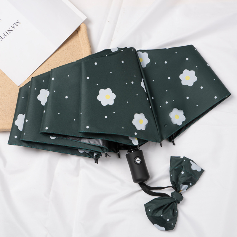 日傘 雲と紙飛行機柄の晴れやか折りたたみ日傘