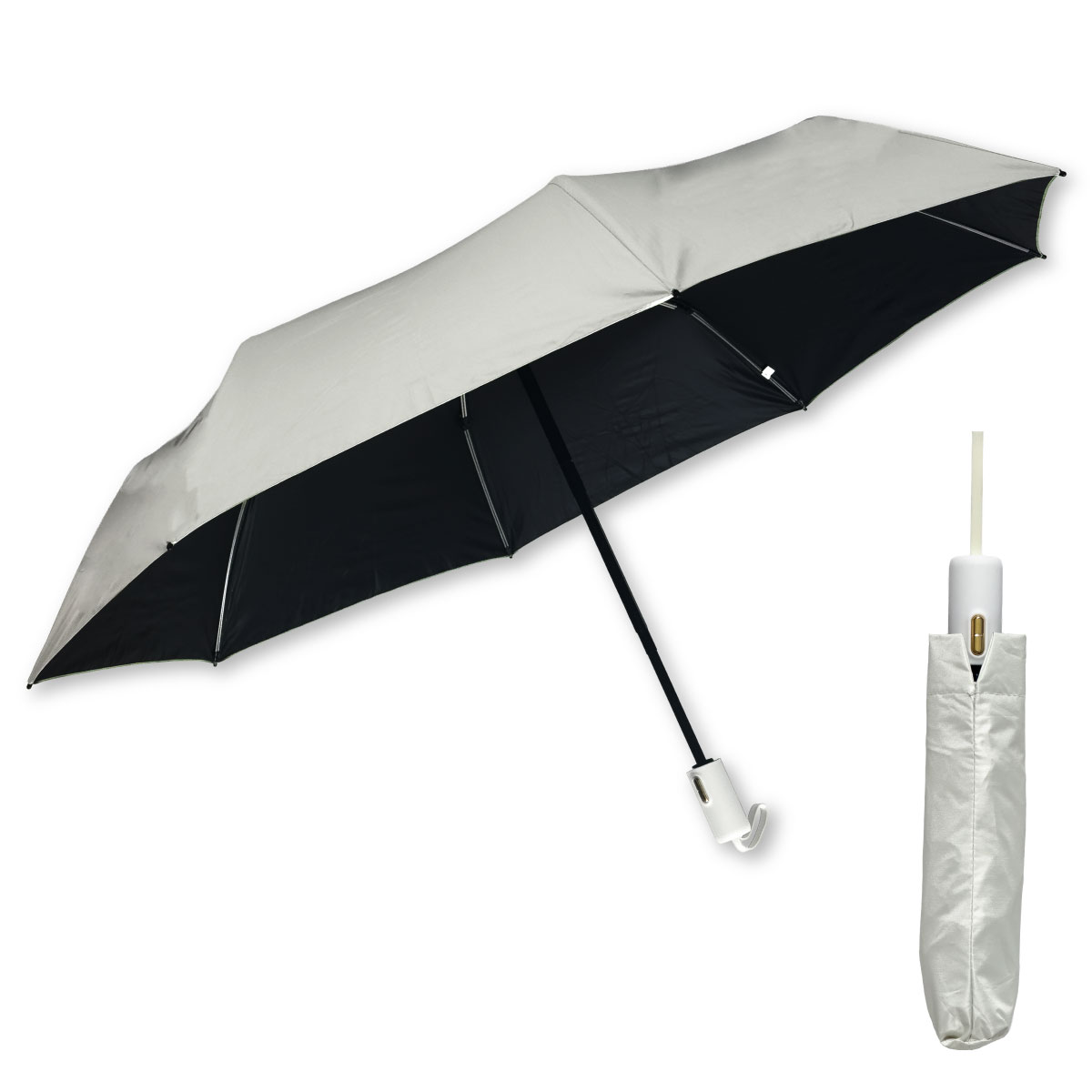晴雨兼用日傘 十六本骨 折りたたみ 完全遮光 自動開閉