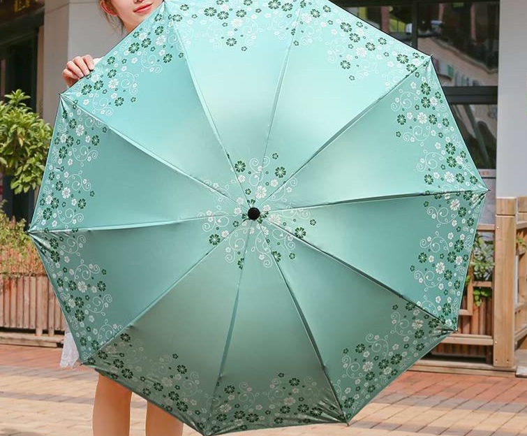 日傘 花柄デザイン 晴雨兼用折りたたみ傘