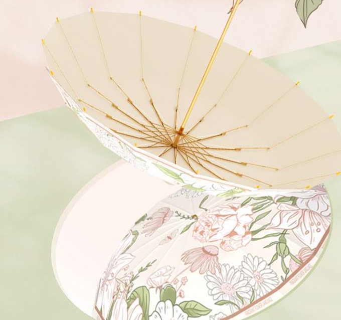 花柄デザイン 上品な日傘