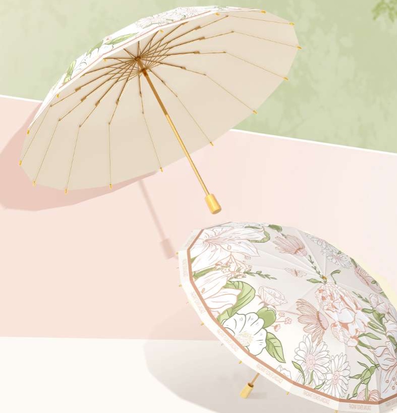 花柄デザイン 上品な日傘