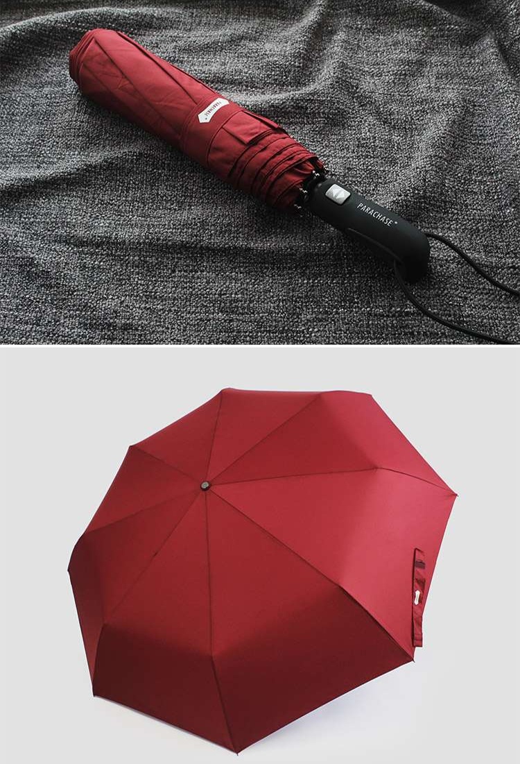 日傘 雨粒弾く三色折り畳み傘