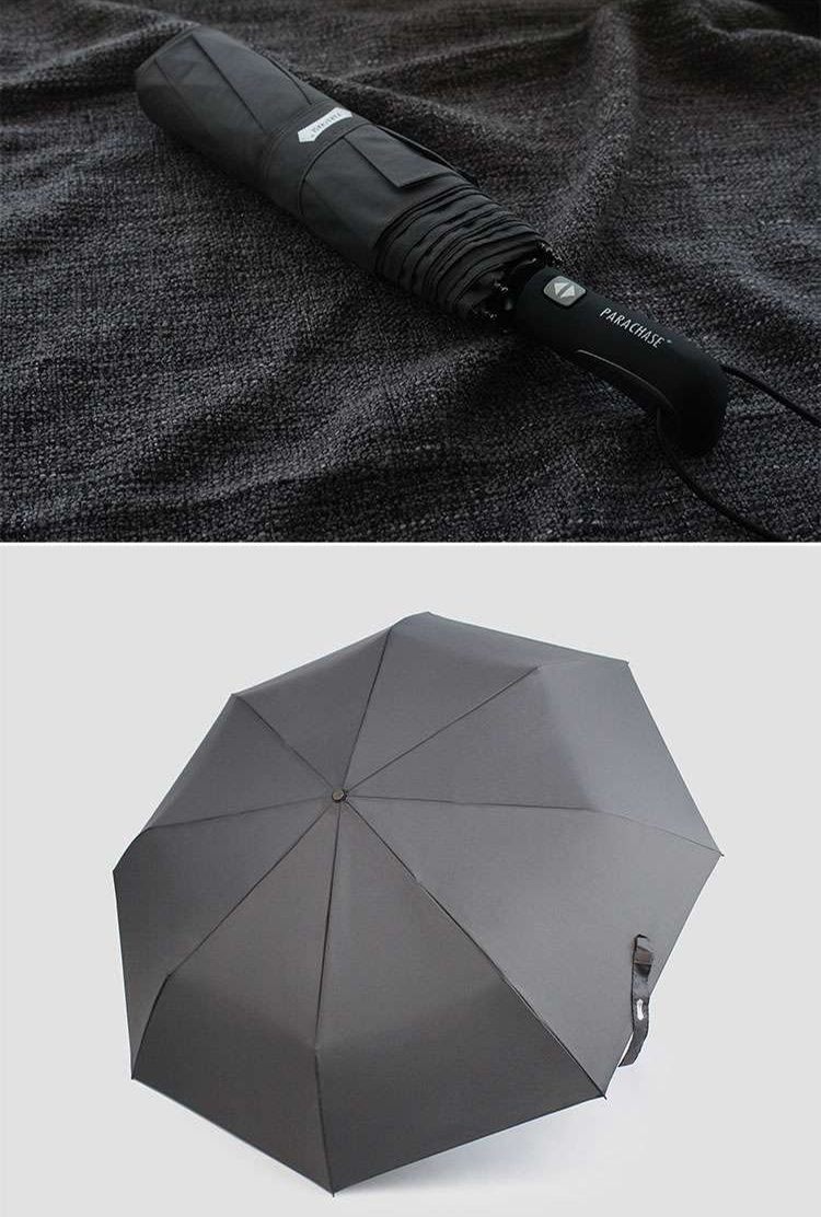 日傘 雨粒弾く三色折り畳み傘