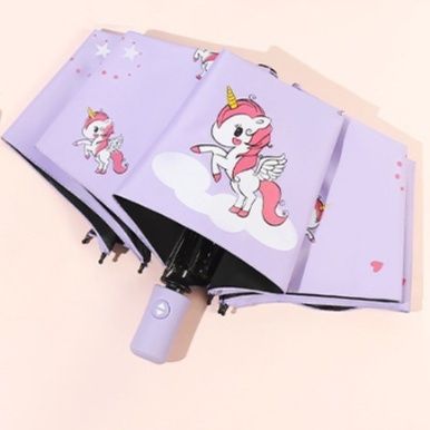 おしゃれ日傘笑顔のひよこ柄晴雨兼用折りたたみ傘