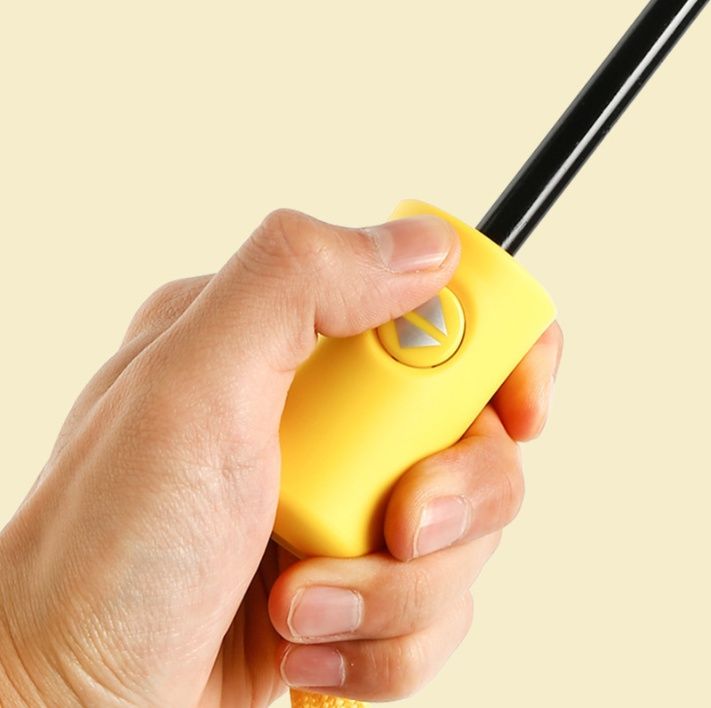 おしゃれ日傘笑顔のひよこ柄晴雨兼用折りたたみ傘