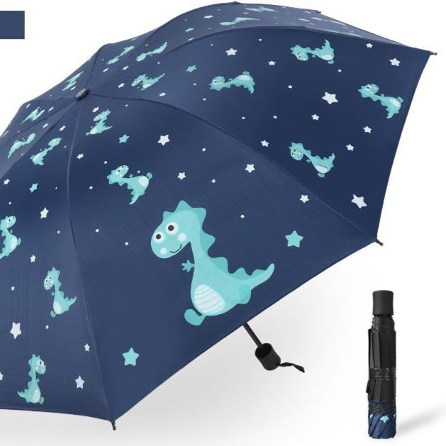 おしゃれ日傘笑顔のひよこ柄晴雨兼用折りたたみ傘