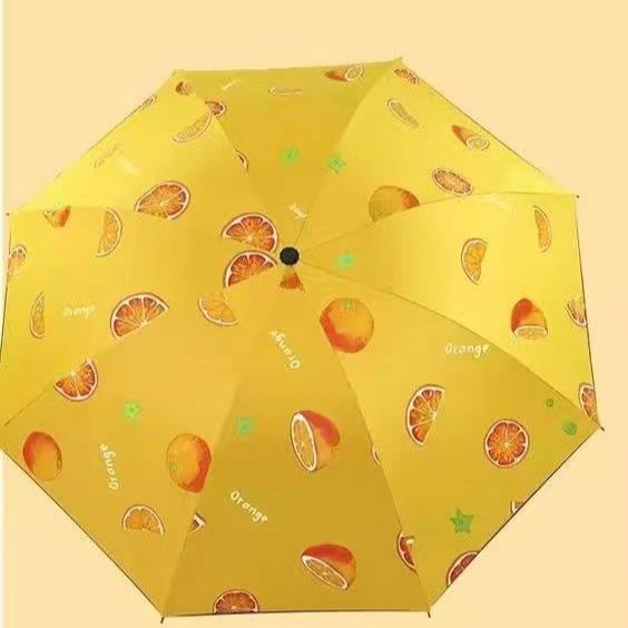 おしゃれ日傘果物モチーフ柄折りたたみ日傘