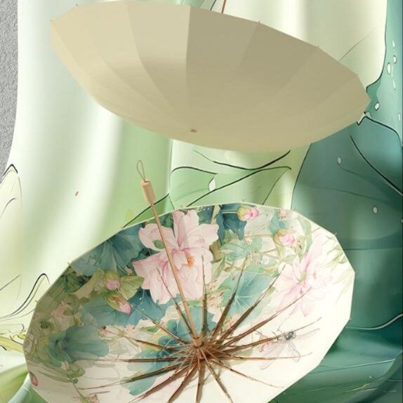 花柄晴雨兼用日傘 軽量折りたたみ 紫外線カット遮光