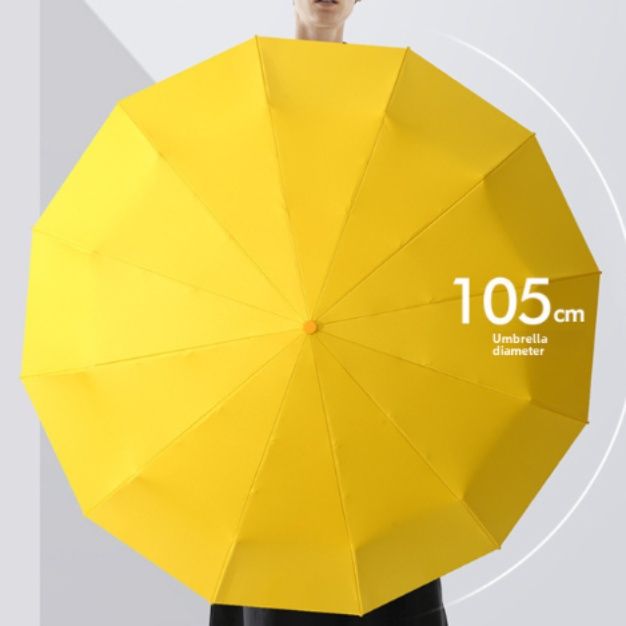 日傘 大判サイズ十二本骨組　み折りたたみ日傘