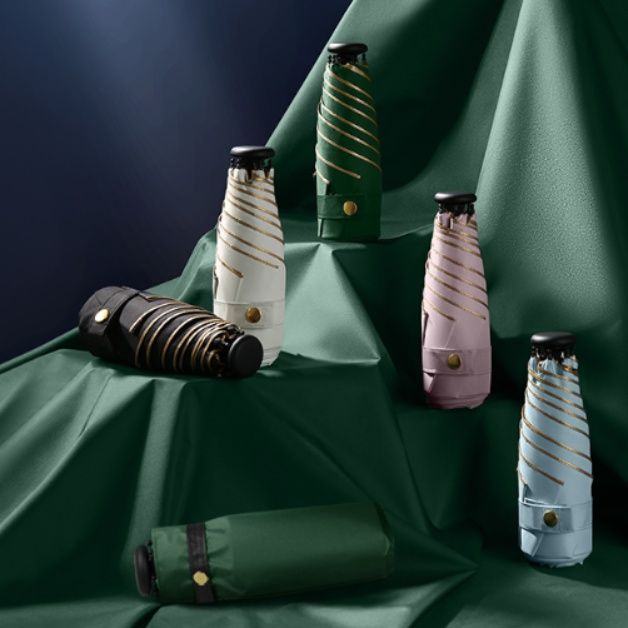 日傘 超軽量ミニ五段折　りたたみ日傘