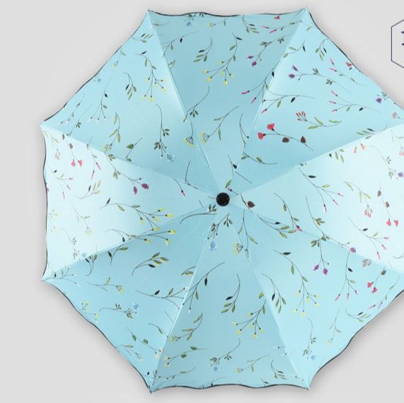 日傘 小花刺繍のスカラップ縁取り　おしゃれ日傘