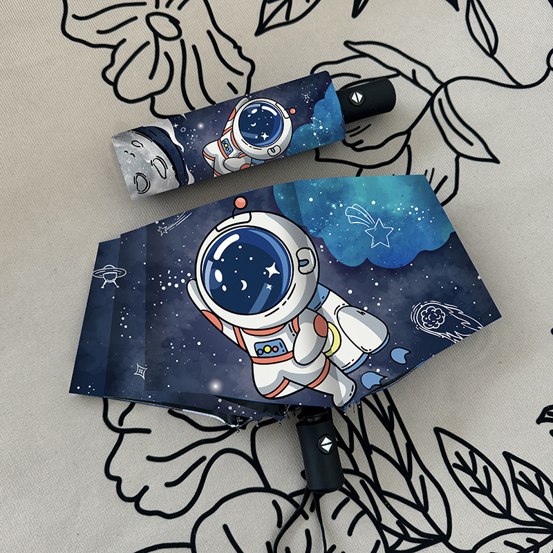 日傘おしゃれ宇宙飛行士柄折りたたみ
