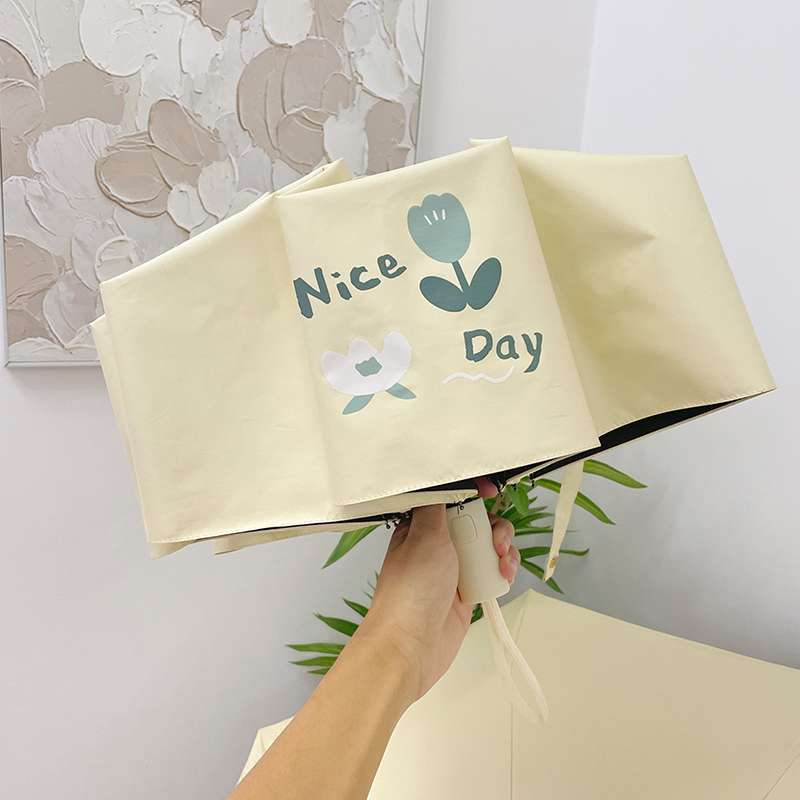 花咲く日和の折りたたみ日傘