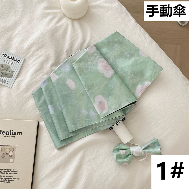 晴雨兼用日傘 三段折りたたみ 紫外線対策 軽量 花柄