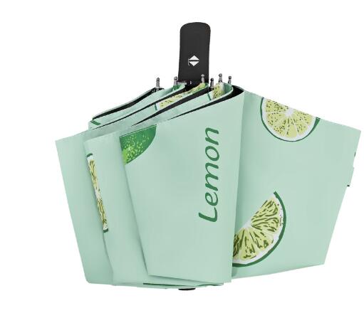 果物柄折りたたみ日傘 軽量自動開閉 紫外線カット晴雨兼用