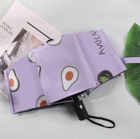 果物柄折りたたみ日傘 軽量自動開閉 紫外線カット晴雨兼用