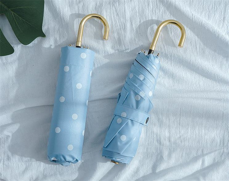 晴雨兼用日傘 水玉柄折りたたみ傘 紫外線対策