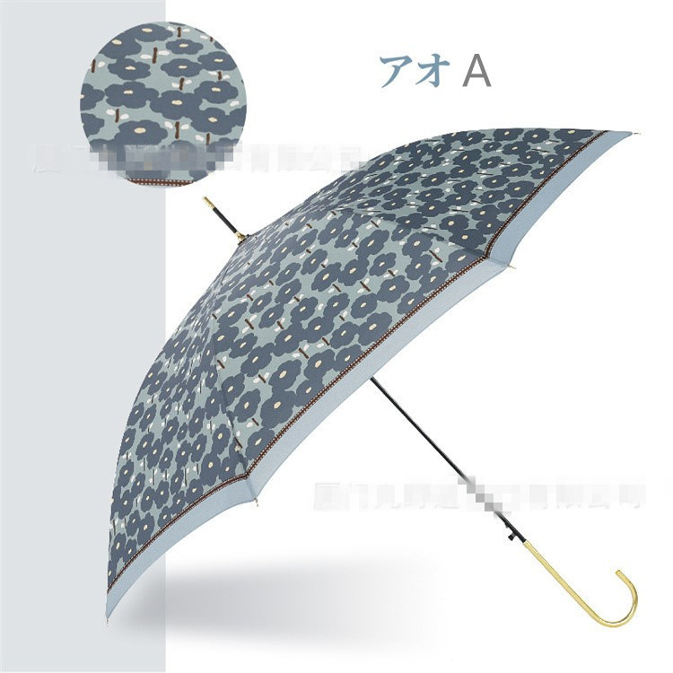 おしゃれ日傘 花柄長柄遮光傘 紫外線対策晴雨兼用