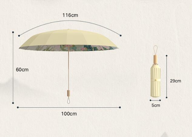 花柄晴雨兼用日傘 軽量折りたたみ 紫外線カット遮光