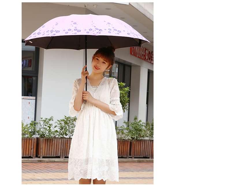 日傘 花柄デザイン 晴雨兼用折りたたみ傘
