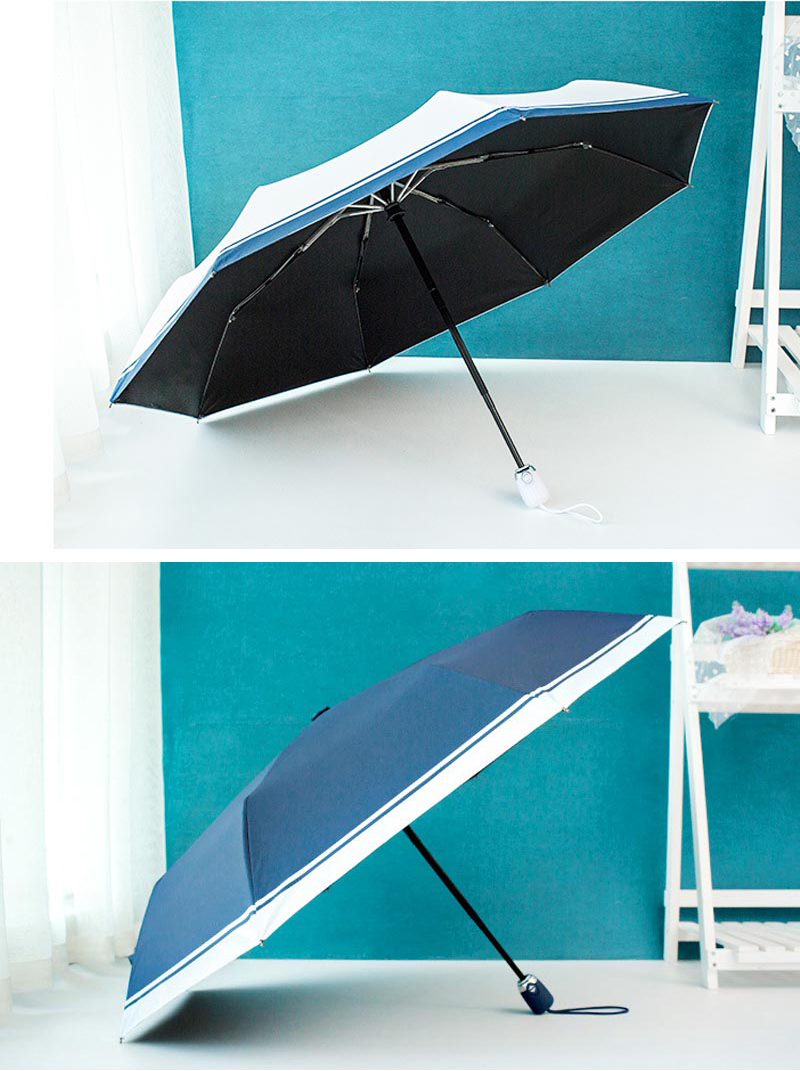 完全遮光日傘 折りたたみ式 晴雨兼用 自動開閉