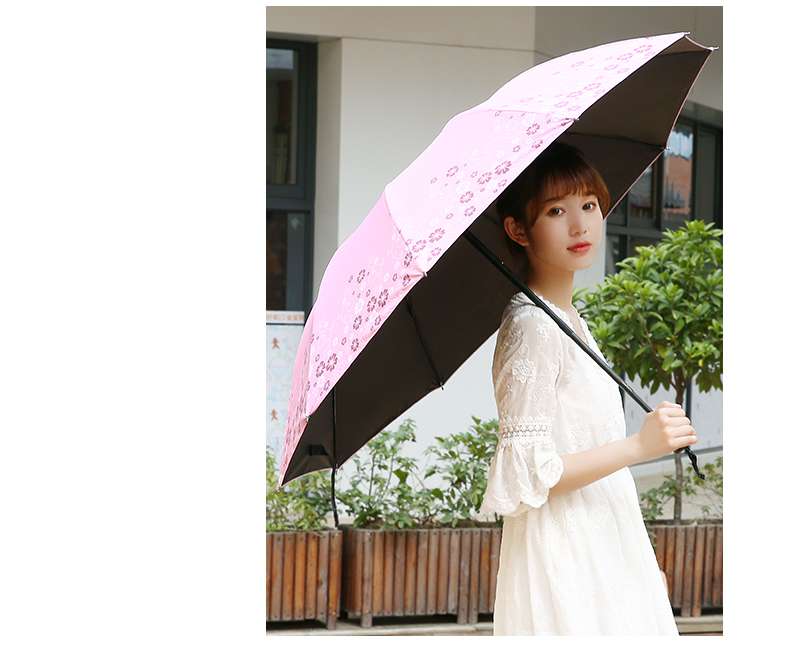 日傘 花柄デザイン 晴雨兼用折りたたみ傘