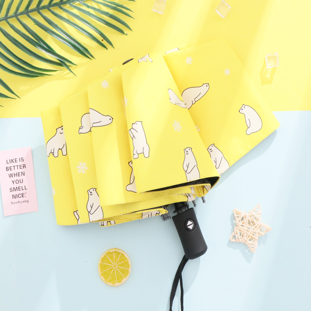 日傘 雲と紙飛行機柄の晴れやか折りたたみ日傘